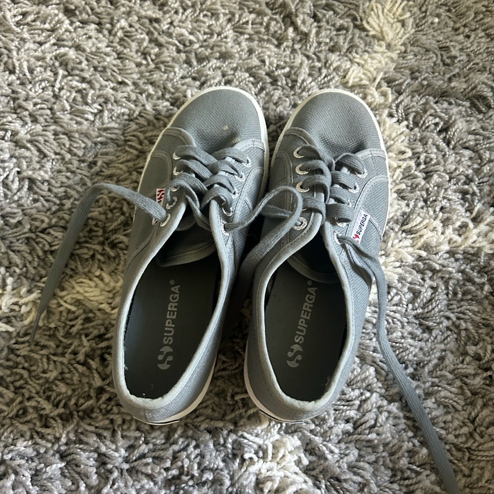 Superga platform grey sneakers